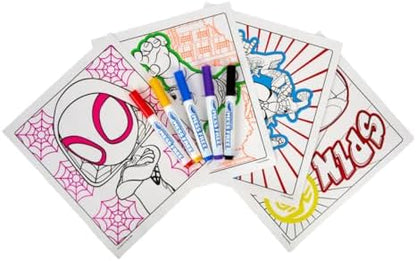 Toddler safe mess free art supplies by Crayola highlighting the non-toxic clear ink technology.