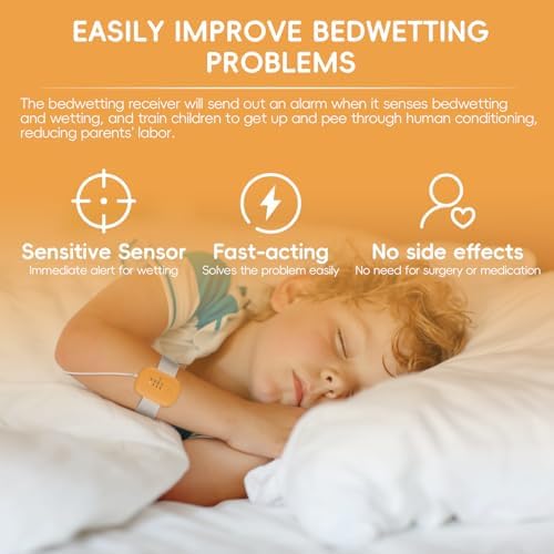 USB charging port and compact design of Yiisin bedwetting monitor.