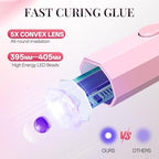 Krofaue pink handheld nail lamp packaged for travel