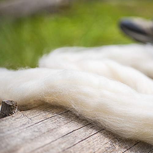 Close up of 100 percent New Zealand wool fibers for blister relief.