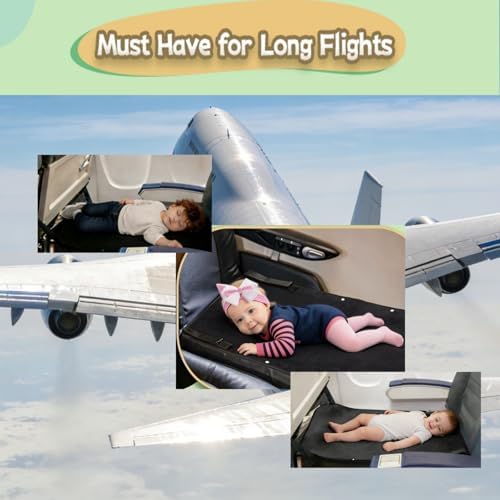Anysweet toddler flight bed accessory packed neatly inside a compact travel pouch for carry on luggage.