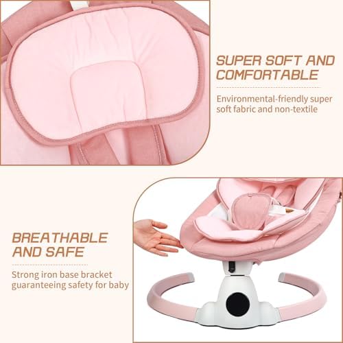Uuoeebb portable baby swing aluminum alloy frame and stable base