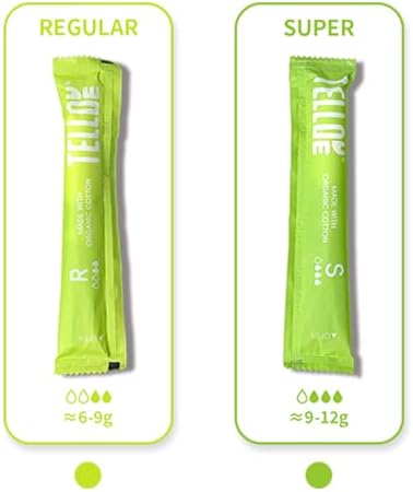 Tellove imported organic tampons 32 count pack with non-toxic ingredients.