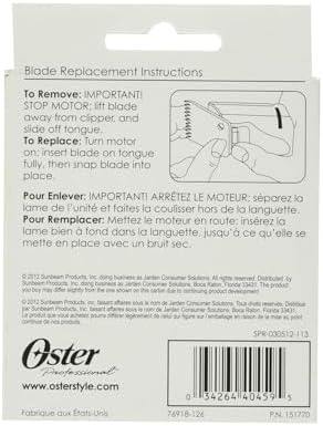 Oster professional replacement blade packaging and design