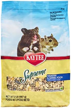Kaytee Supreme small animal food 2 pound bag back label details