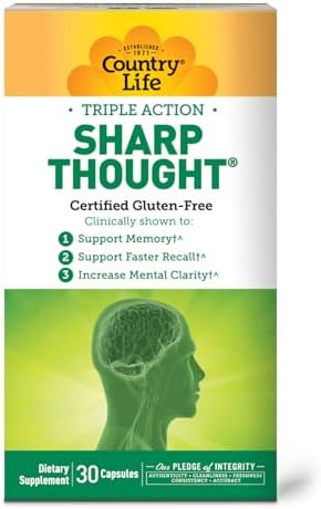Country Life Sharp Thought 30 capsules packaging label details