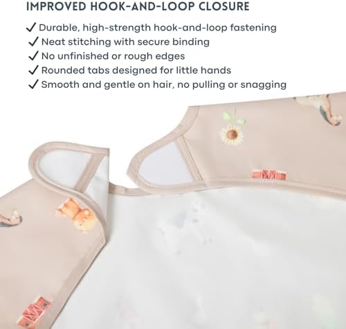 Close up of Oeko-Tex certified fabric on Ali+Oli bib