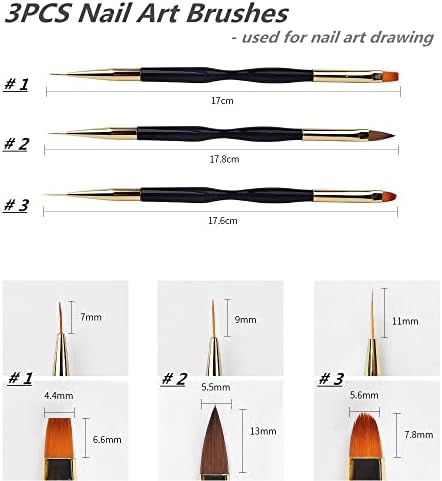 Crystal filled acrylic handles of Fulinjoy nail art tools