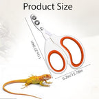 Ergonomic orange and white rubber grip handles on small animal claw trimmers.