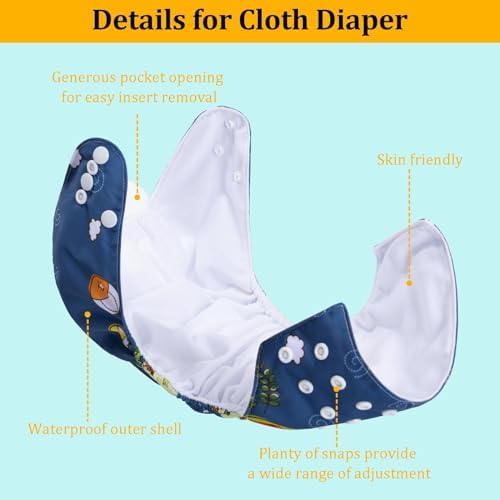 Close up of Babygoal cloth diaper snap button sizing