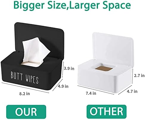 Moorfowl bathroom wipes container with flip lid open