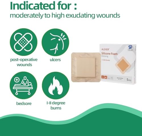 Jointown Medical Supplies Sacral Foam Dressing set of five individual sterile blister packs.