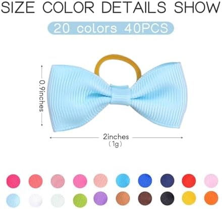 Assorted colors of dog hair accessories