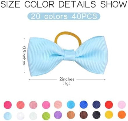 Assorted colors of dog hair accessories