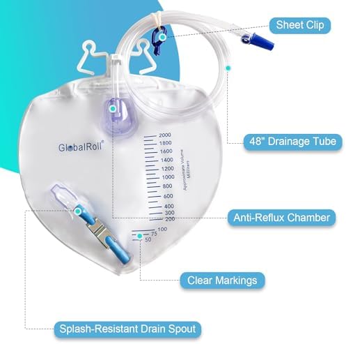 Anti-reflux chamber detail on GlobalRoll urinary bag