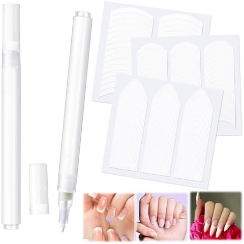 Dunzoom French Manicure Kit with white tip pens and stickers
