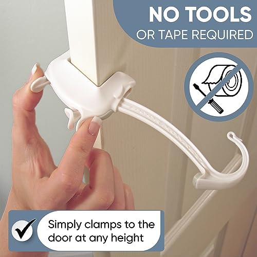 Door Monkey door lock installed with standard lever handle
