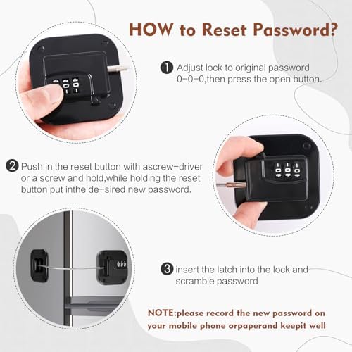 Installation guide illustration for Himake adhesive door lock