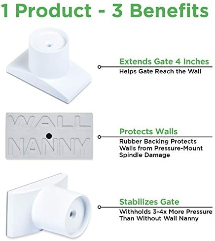 Close up view of the durable wall protector backing that stabilizes safety gates and prevents drywall scratches.
