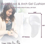 The adhesive side of the Foot Petals arch support cushion being peeled.
