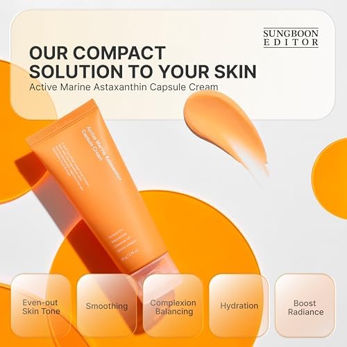SUNGBOON EDITOR brightening facial cream jar displaying the unique capsule texture