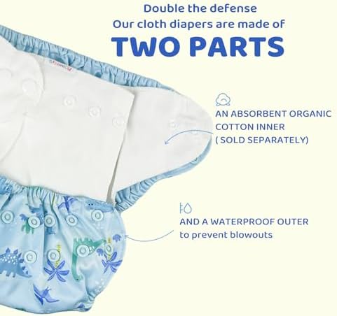 Side view of Bisenkid baby cloth diaper cover