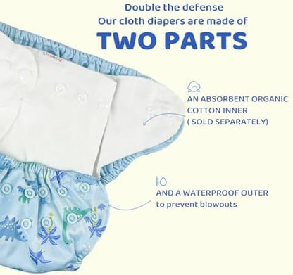 Side view of Bisenkid baby cloth diaper cover