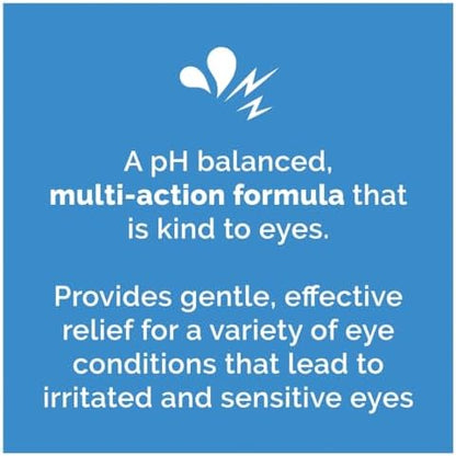 Optrex multi action formula for cleansing dust and pollen from eyes.