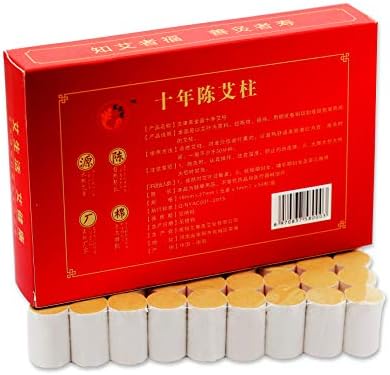Close up of 60 to 1 ratio high purity mugwort rolls for heat therapy.
