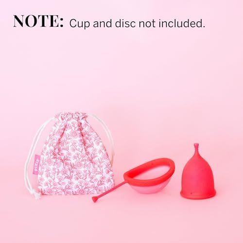 Discreet travel case for feminine hygiene products in floral pattern