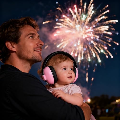 Iwinna infant ear protection earmuffs showing adjustable headband