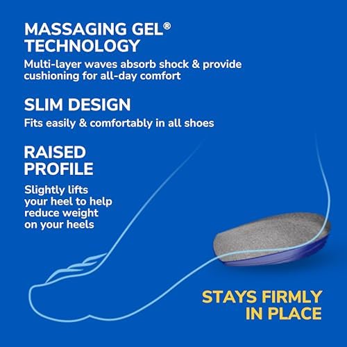 Close up of the Massaging Gel Advanced texture on Dr. Scholl's heel pads.