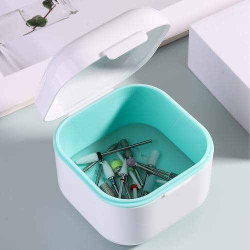 Portable nail tool disinfection container closed view
