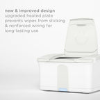 Side view of Ubbi Wipes Warmer moisture lock lid
