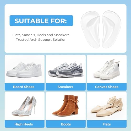 Ergonomic medial arch support pads for sneakers and boots