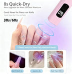 Kylara portable nail dryer curing gel polish on finger