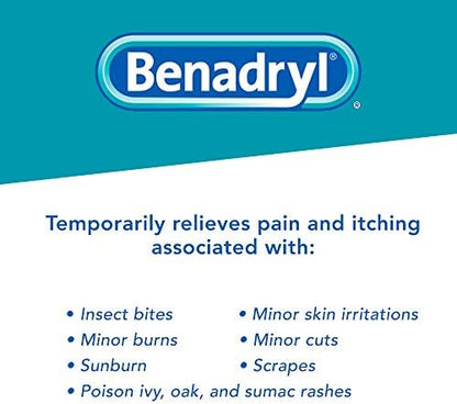 Benadryl itch relief set for first aid and outdoor travel use