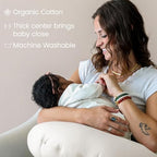 Snuggle Me feeding pillow demonstrating ergonomic back support