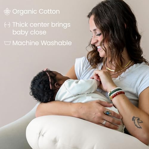 Snuggle Me feeding pillow demonstrating ergonomic back support