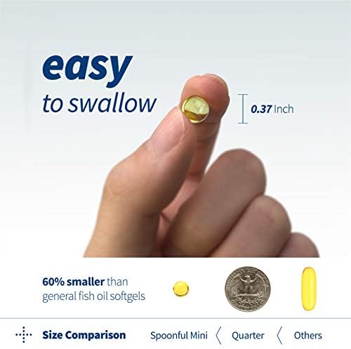 Spoonful small size easy to swallow mini fish oil softgel pearls clear visual size comparison