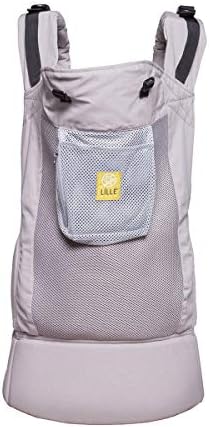 LILLEbaby ergonomic toddler carrier showcasing the integrated storage pockets and hood