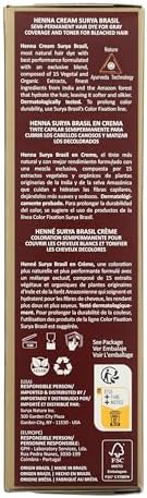 Surya Brasil Henna Cream seventy milliliter tube with application instructions for gray hair coverage