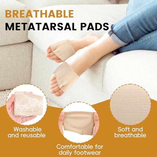 Underneath view of a foot illustrating correct placement for metatarsalgia relief pads