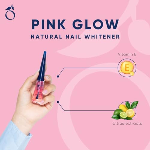 Close up of Herome natural nail whitener brush applicator and formula