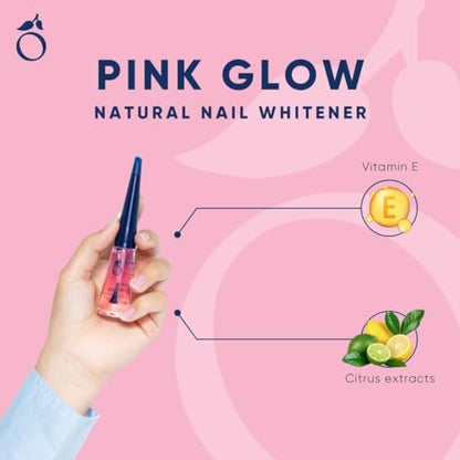 Close up of Herome natural nail whitener brush applicator and formula