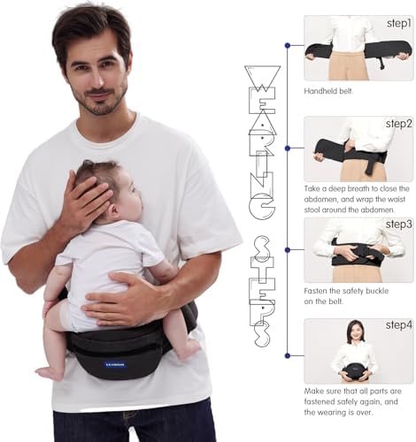 Leswgo baby carrier with storage pockets detail