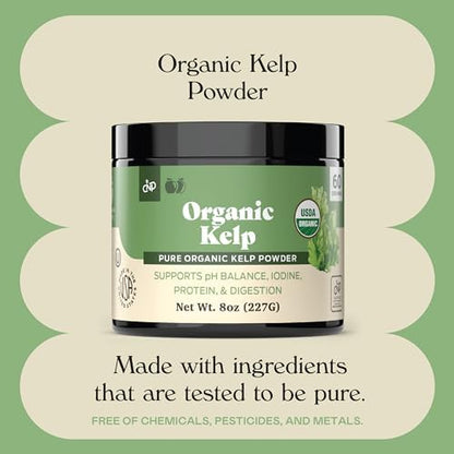 Back label of Complete Natural Products Icelandic Kelp showing directions for use and gluten-free status.