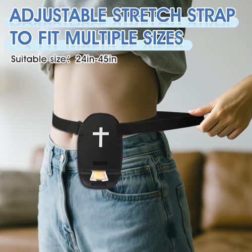 Eyourlife ostomy pouch cover with cross pattern for discreet privacy