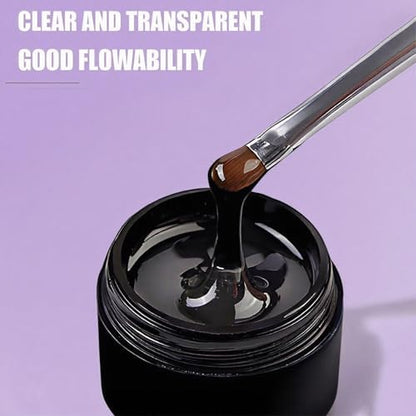 Professional manicure using Glui solid nail gel