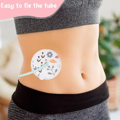 Close up view of Yungyan feeding tube cover button detail